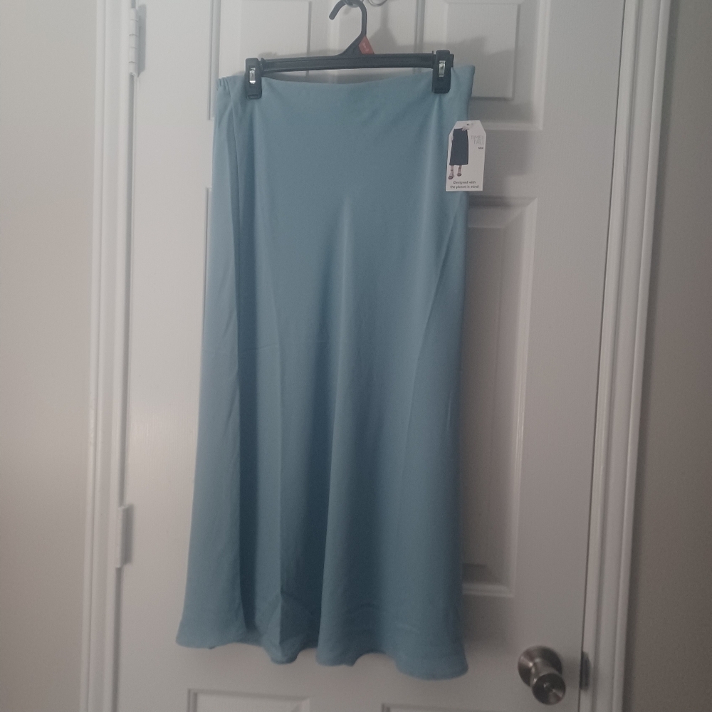 TIme And Tru Slip Skirt Blue Midi Sz M